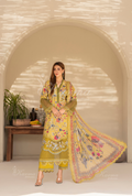 Karma Tan Chikankari Lawn 3 Piece Stitched Suit