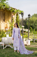 Karma collection | Soft Lilac | Multi-Thread Embroidered Cotton 3 Piece Suit | Printed Sequin Dupatta