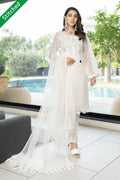 Elegant White Embroidered Pakistani Lawn Suit | Chikankari Style 3-Piece Women’s Salwar Kameez 🤍