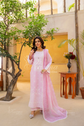 Karma Petal Pink Chikankari Cotton 3 Piece Stitched Suit - Product Image 1