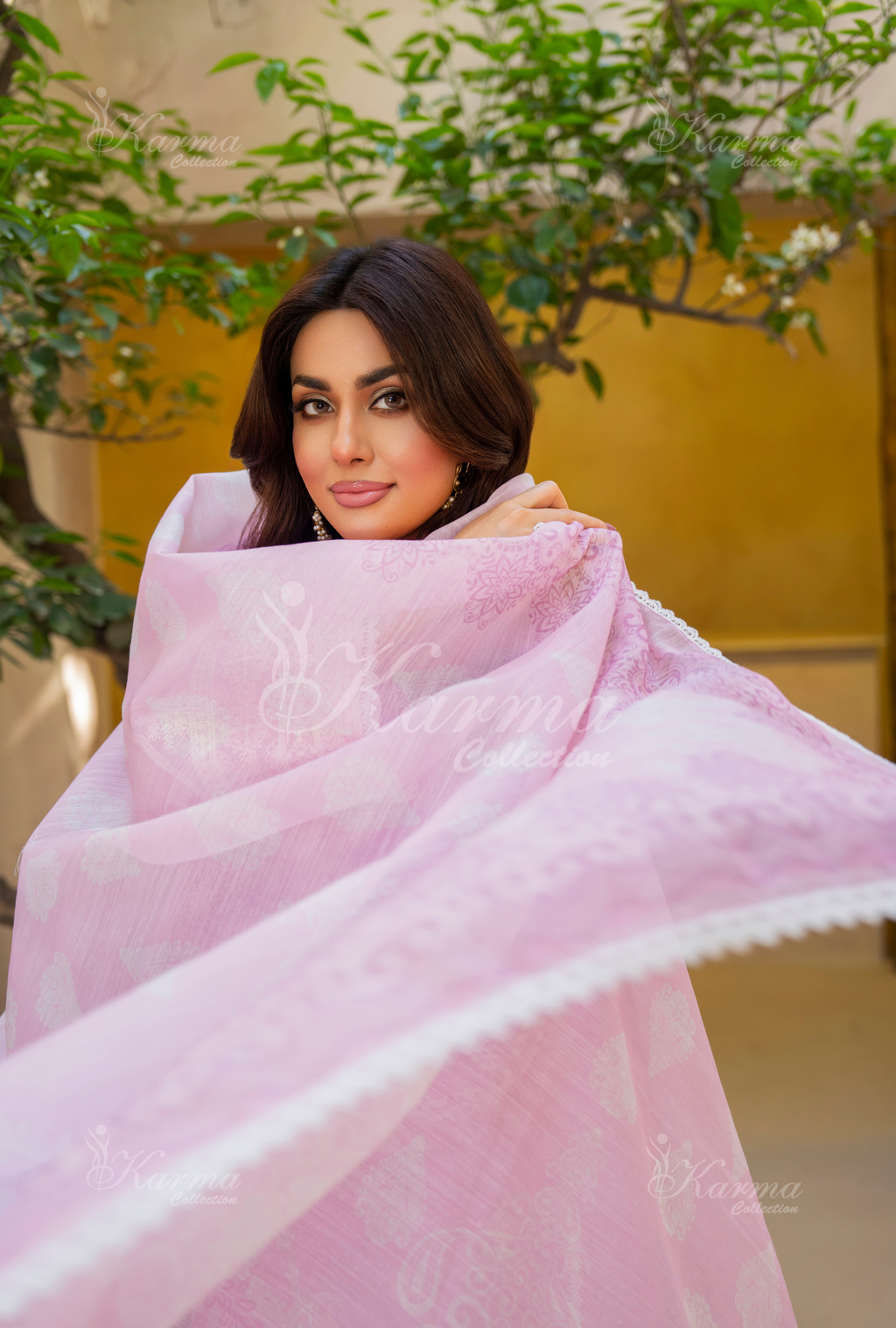 Karma Petal Pink Chikankari Cotton 3 Piece Stitched Suit - Product Image 6