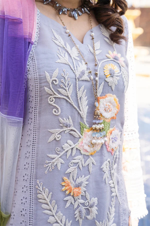 | Lavender Bloom | Luxury Embroidered 3-Piece Suit