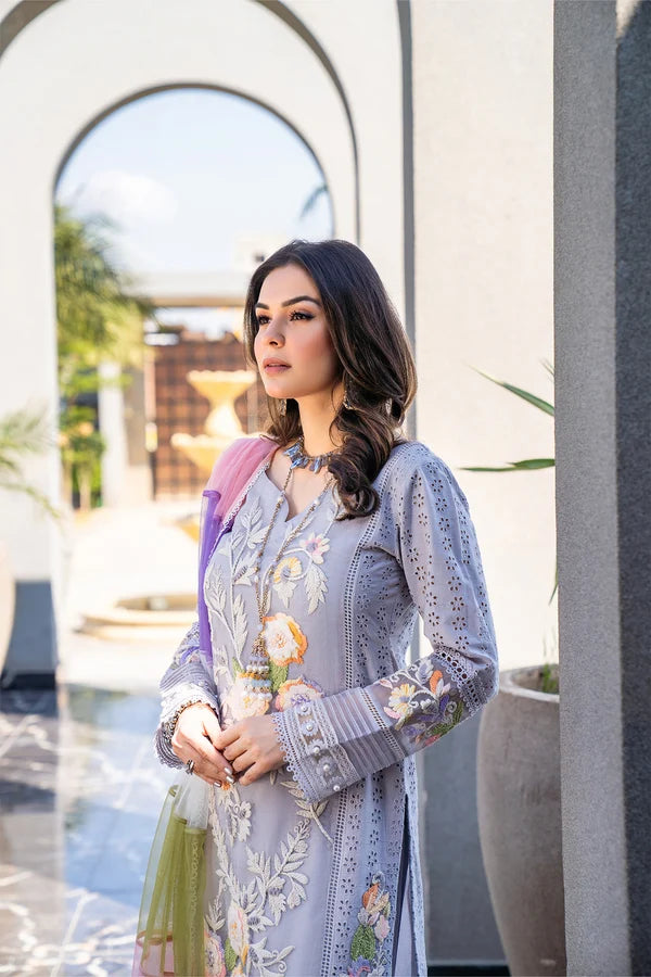 | Lavender Bloom | Luxury Embroidered 3-Piece Suit