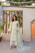Karma Pistachio Mirror & Thread Work 3 Piece Stitched Suit - Product Image 5