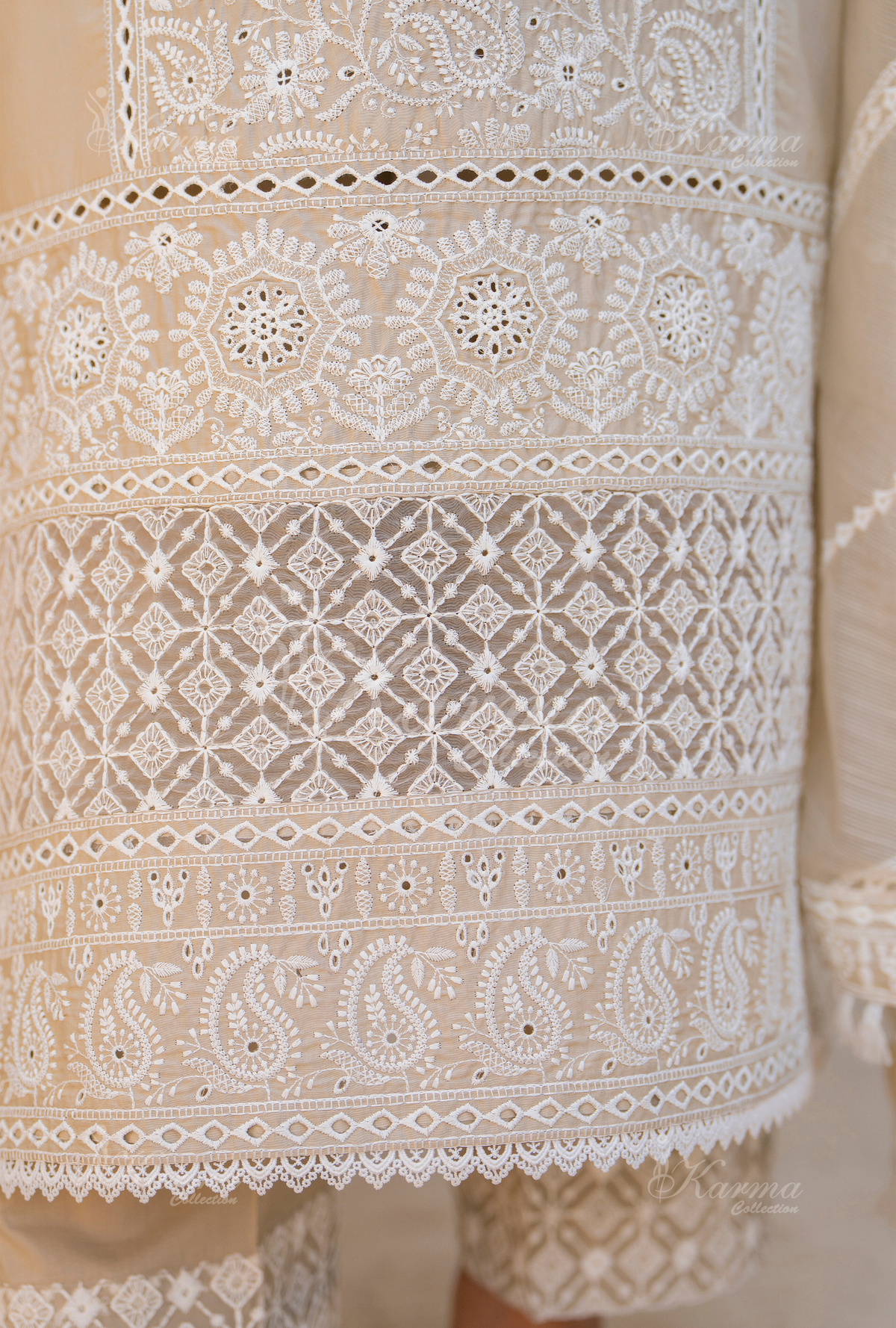 Karma Mashroom Thread Work 3 Piece Stitched Suit - Product Image 5