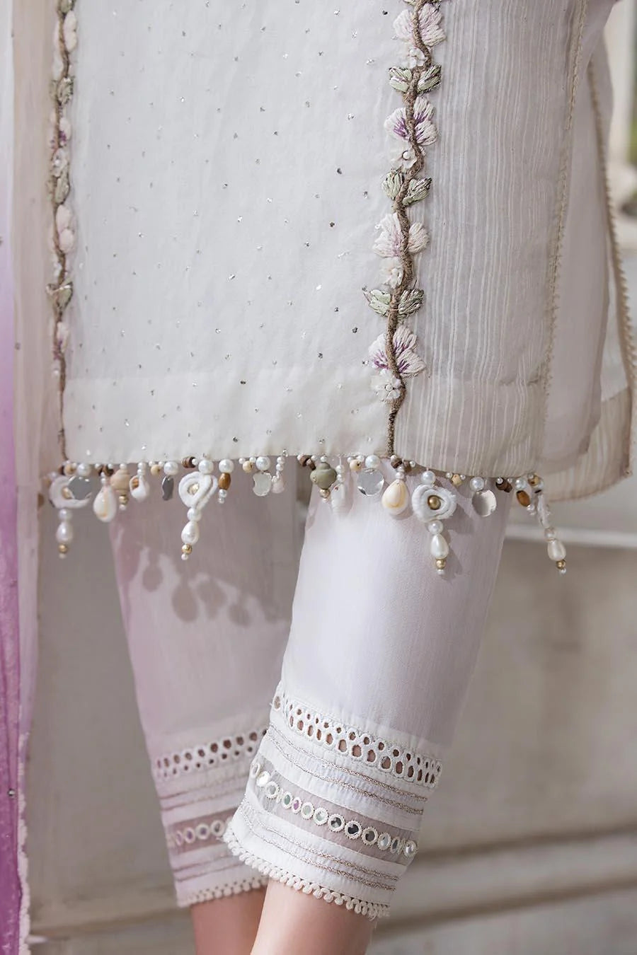 Luxury Organza 3-Piece | 3D Floral Embroidery