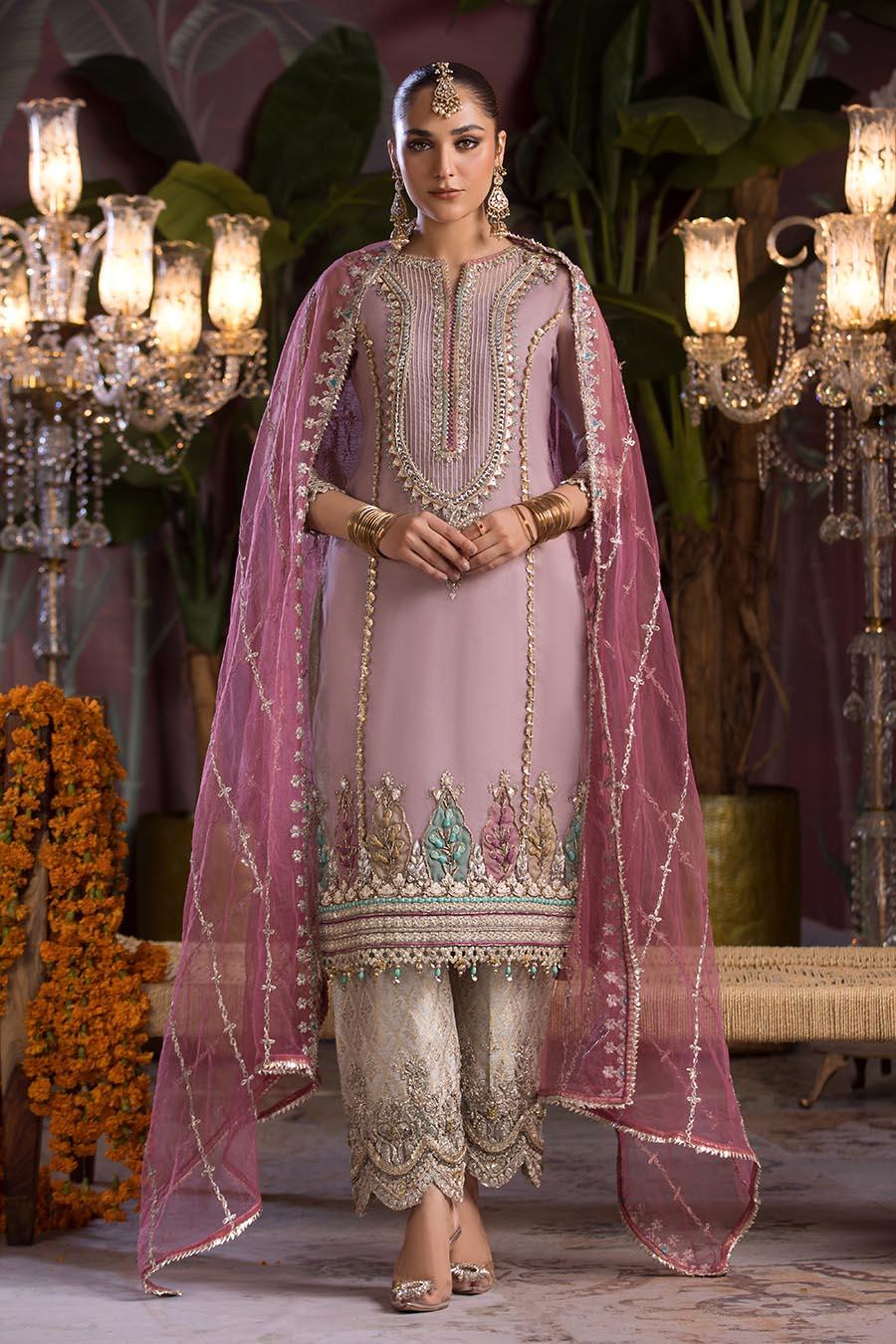 Luxury Pret Outfit | Hand Embroidered Organza