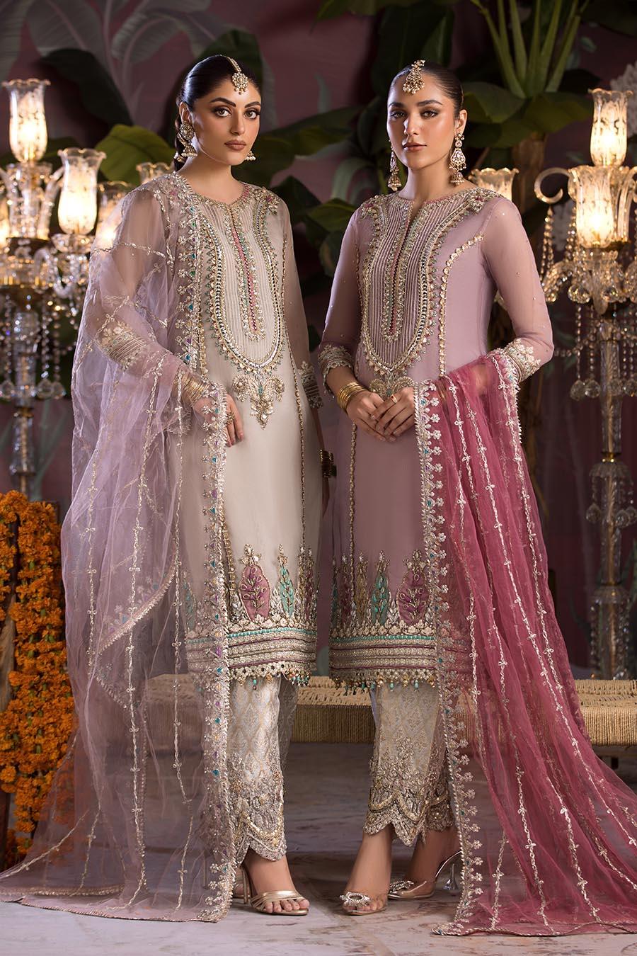 Luxury Pret Outfit | Hand Embroidered Organza