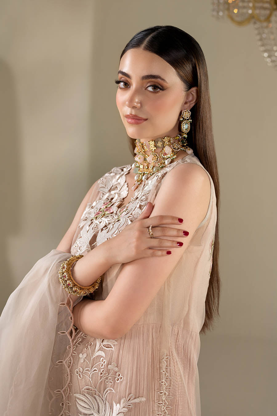3D Embroidered Organza  | Luxury Pret 3-Piece