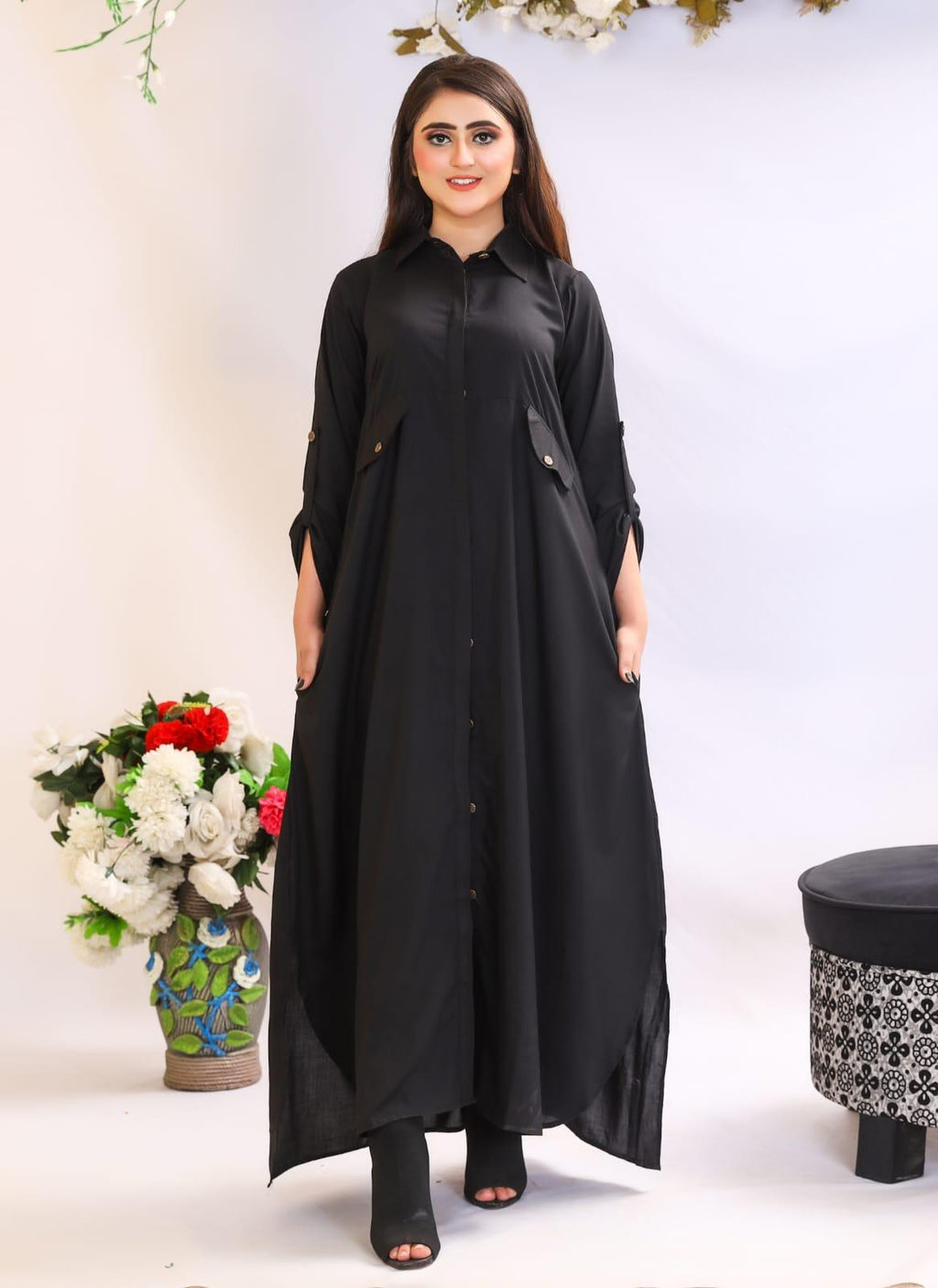 Effortless Western Vibe 2-Piece Shirt Dress & Plain trouser