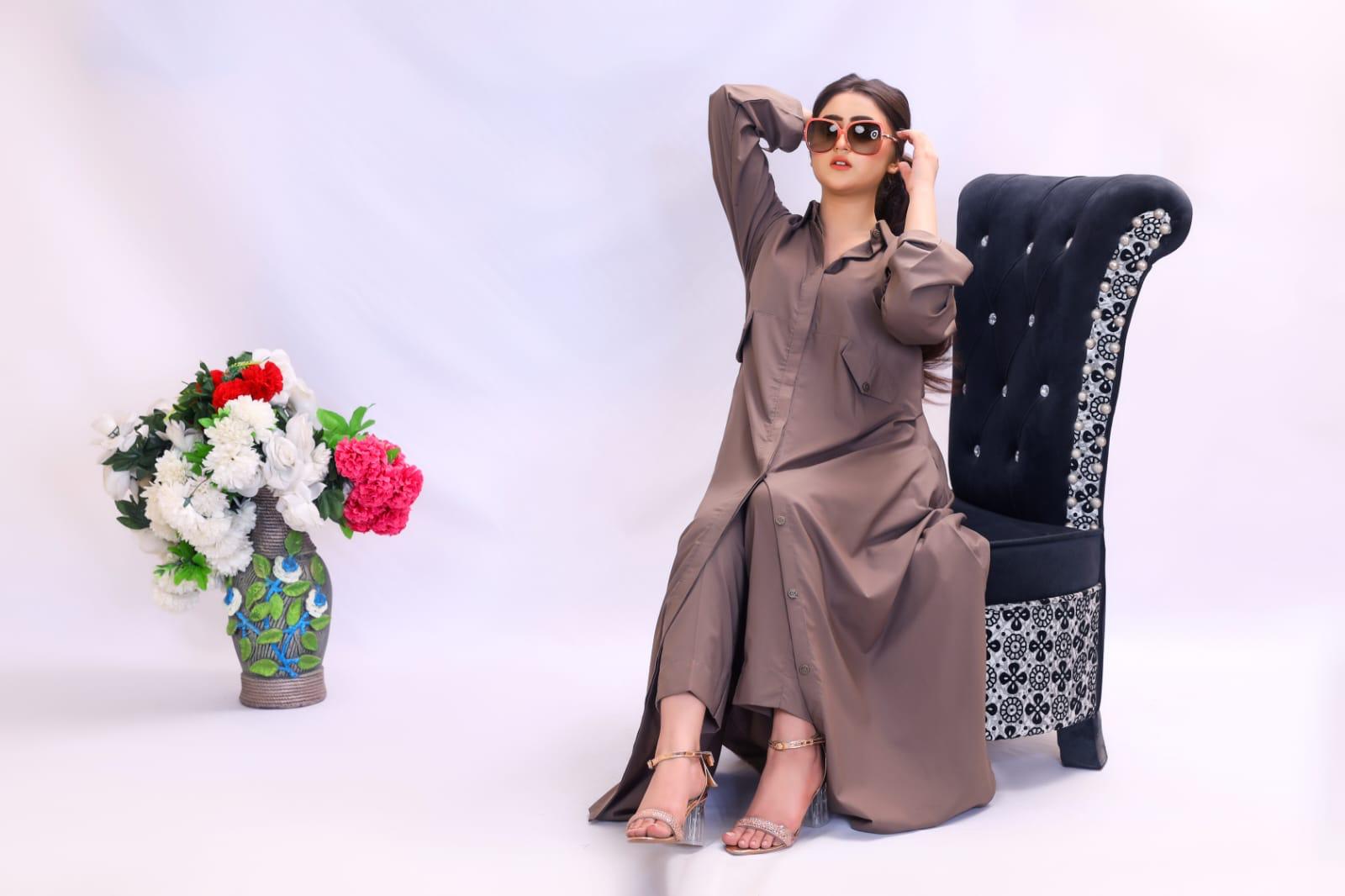 Effortless Western Vibe 2-Piece Shirt Dress & Plain trouser