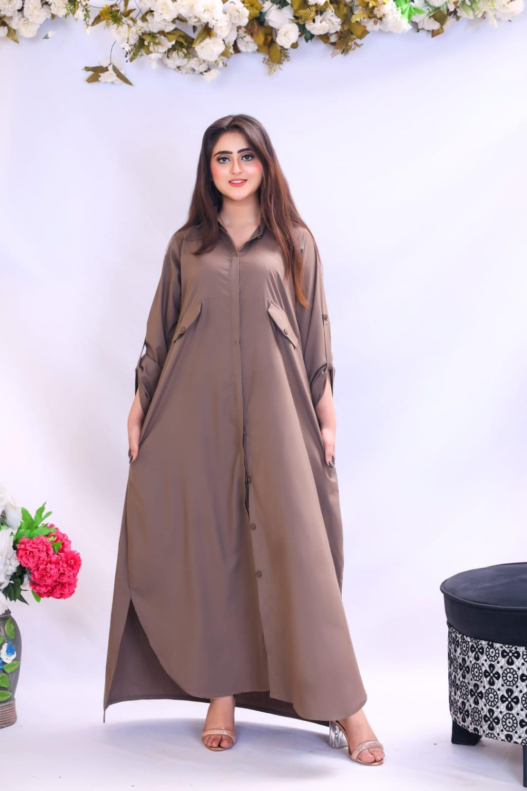 Effortless Western Vibe 2-Piece Shirt Dress & Plain trouser