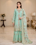 Embroidered Pure Cotton 3-Piece Suit | Tilla & Sequin Work with Digital Print Dupatta & Palazzo