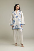 Khaadi | Floral Embroidered Cotton Co-Ord Set | Off-White